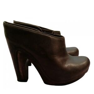 All Saints Spitalfields Anat Leather Clogs - Brown (EU Size 40)